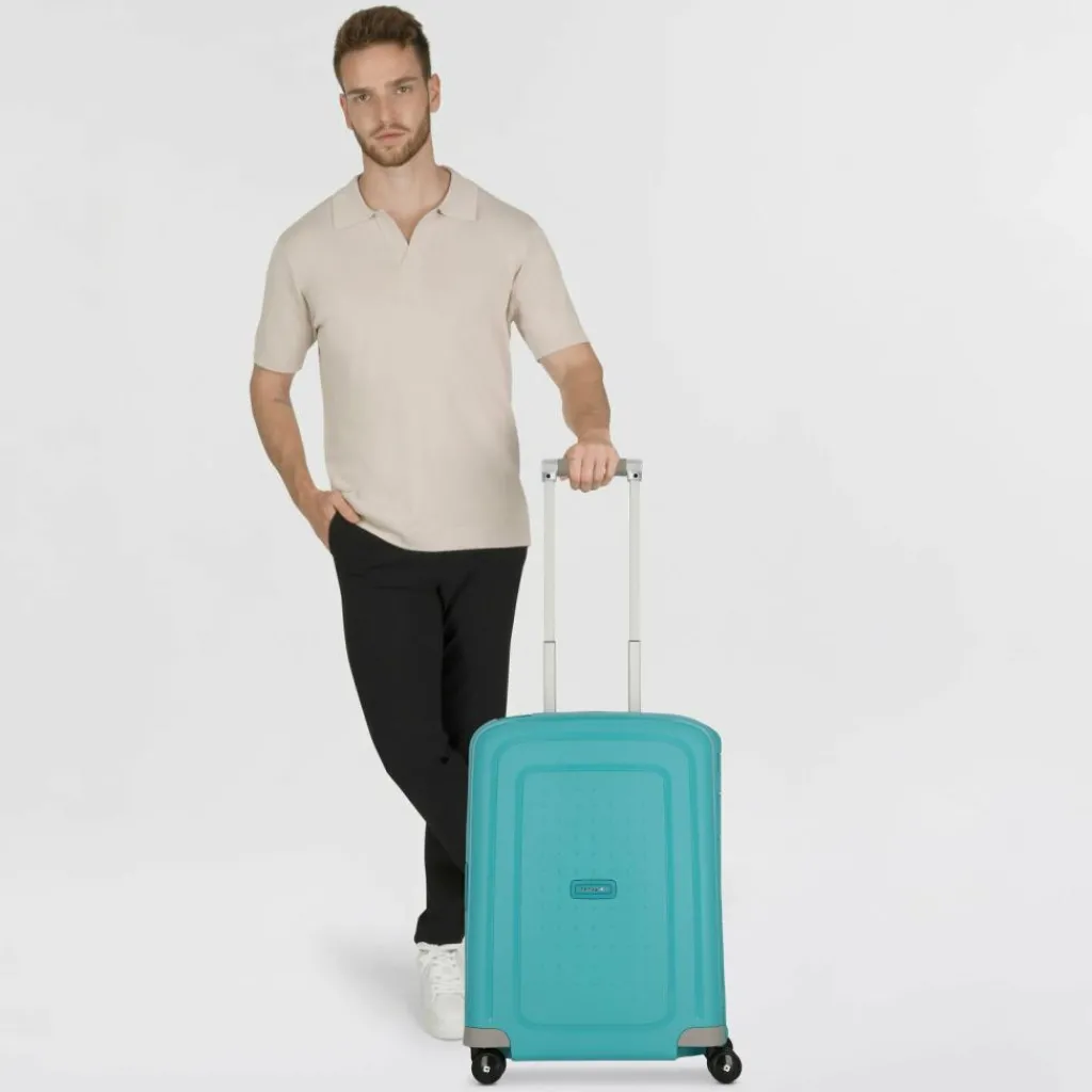 Samsonite Hartgepäck Kabinengepäck|4-Rollen Kabinentrolleys<S'Cure Spinner 4-Rollen Kabinentrolley 55 cm aqua blue