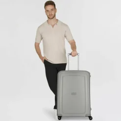 Samsonite Hartgepäck|4-Rollen Koffer<S'Cure Spinner 4-Rollen Trolley 69 cm silver coloured