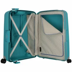 Samsonite Hartgepäck|4-Rollen Koffer<S'Cure Spinner 4-Rollen Trolley 69 cm aqua blue