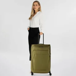 Clearance Samsonite Spark Sng Eco 4 Rollen Trolley 79 cm mit Dehnfalte olive