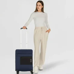Samsonite Weichgepäck Kabinengepäck|4-Rollen Kabinentrolleys<Vaycay 4 Rollen Kabinentrolley 55 cm mit Dehnfalte navy blue