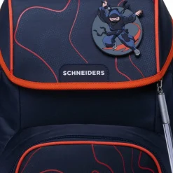 New Schneiders Ergoplus Schulranzen-Set 8-teilig black red