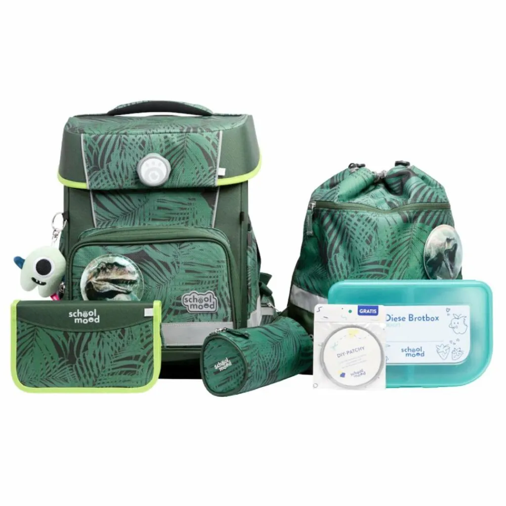 Hot School-Mood Champion Pro Schulranzen-Set 7-teilig Dinosaurier