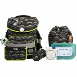 School-Mood Schulranzen & Sets<Timeless Pro Schulranzen-Set 7-teilig Raubkatze