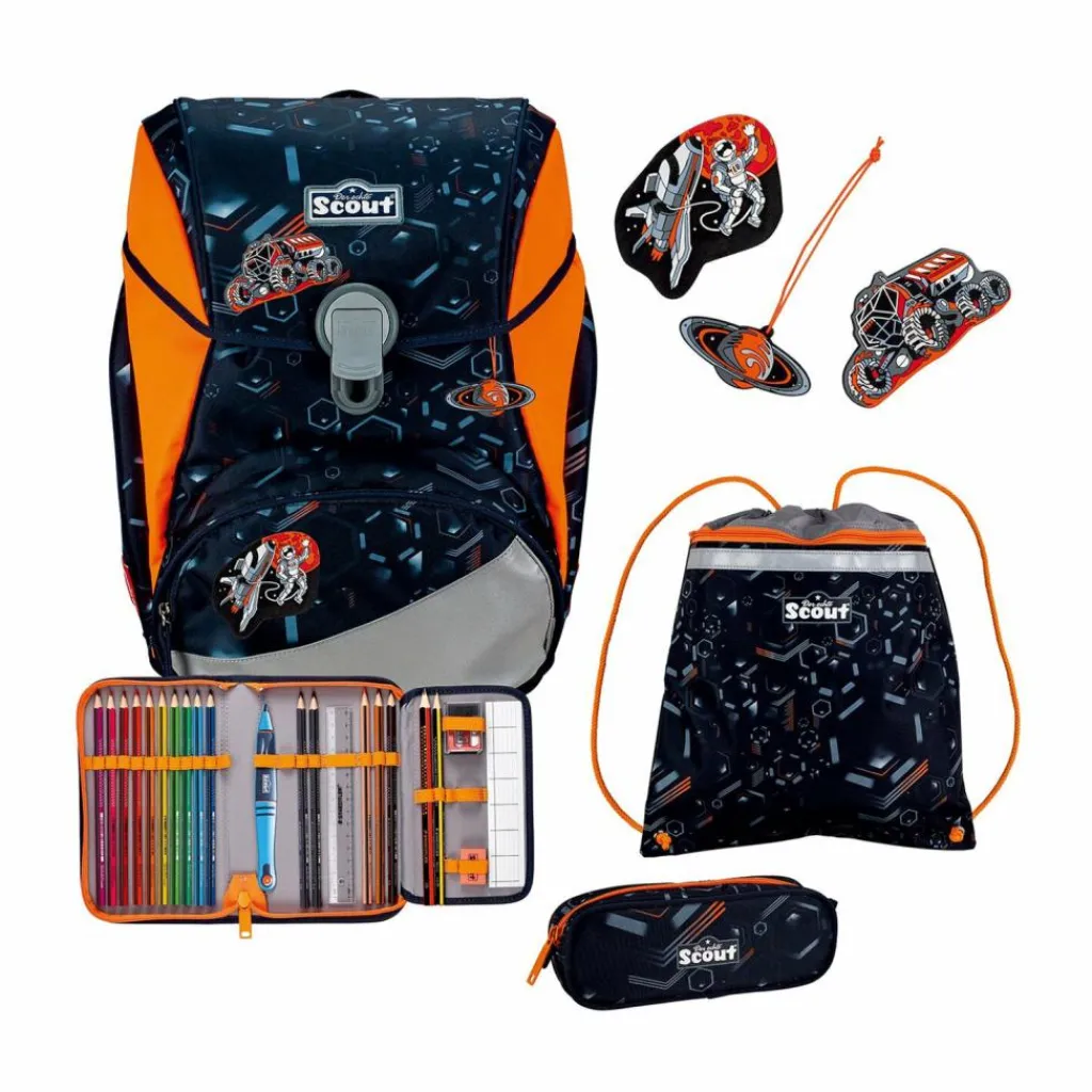 Hot Scout Alpha Schulranzen-Set 4-teilig Space Data
