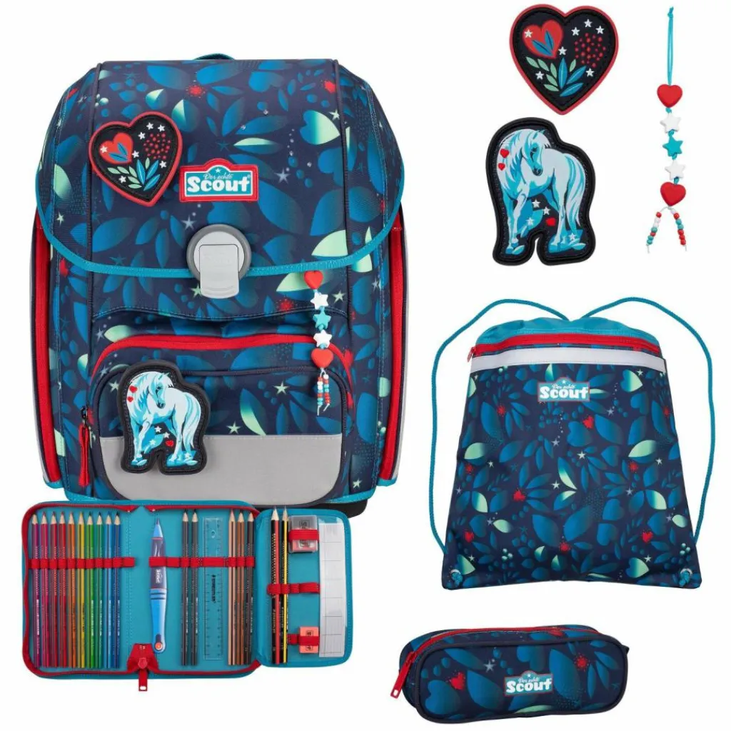 Scout Schulranzen & Sets<Genius LED Schulranzen-Set 4tlg. White Unicorn