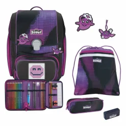 Online Scout Genius Movie Star Schulranzen-Set 5-teilig Pink Pixel