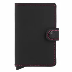 Secrid Visitenkartenetuis<Miniwallet Kreditkartenetui RFID Schutz Leder 6.5 cm black fuchsia
