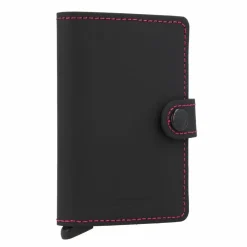 Secrid Visitenkartenetuis<Miniwallet Kreditkartenetui RFID Schutz Leder 6.5 cm black fuchsia