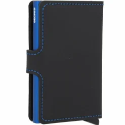 Clearance Secrid Miniwallet Kreditkartenetui RFID Schutz Leder 6.5 cm black & blue