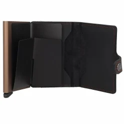 Secrid Visitenkartenetuis<Miniwallet Original Kreditkartenetui Geldbörse RFID Leder 6,5 cm black-brown