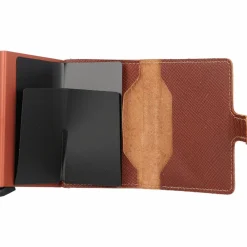 Discount Secrid Miniwallet Saffiano Kreditkartenetui RFID Leder 6,5 cm caramel