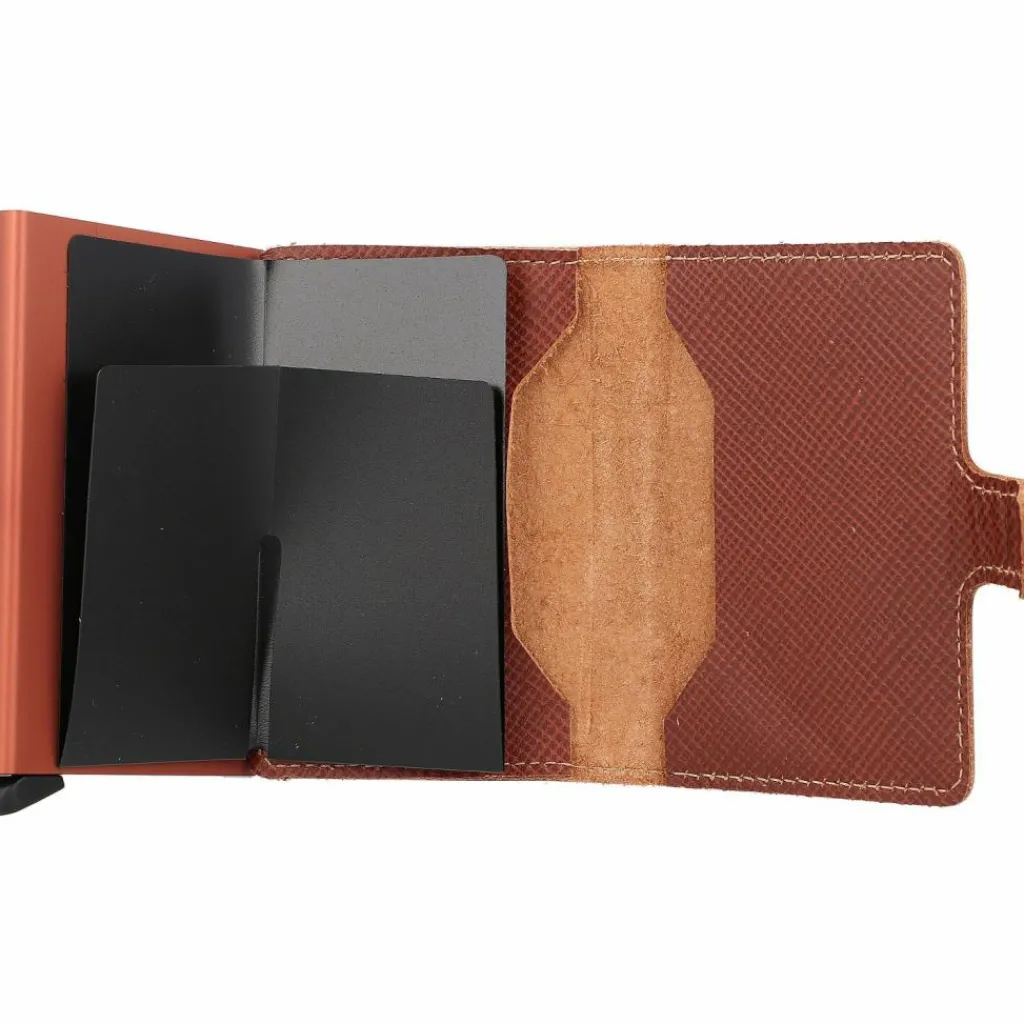 Discount Secrid Miniwallet Saffiano Kreditkartenetui RFID Leder 6,5 cm caramel