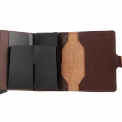 New Secrid Miniwallet Vegetable Kreditkartenetui RFID Leder 6,5 cm espresso-brown