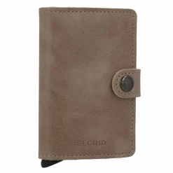 Secrid Visitenkartenetuis<Miniwallet Vintage Kreditkartenetui Geldbörse RFID Leder 6,5 cm taupe