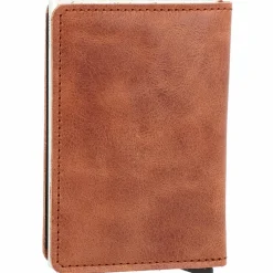 Hot Secrid Slimwallet Kreditkartenetui RFID Schutz Leder 6.5 cm cognac silver