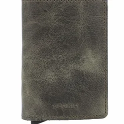 Clearance Secrid Slimwallet Kreditkartenetui RFID Schutz Leder 6.5 cm olive-black