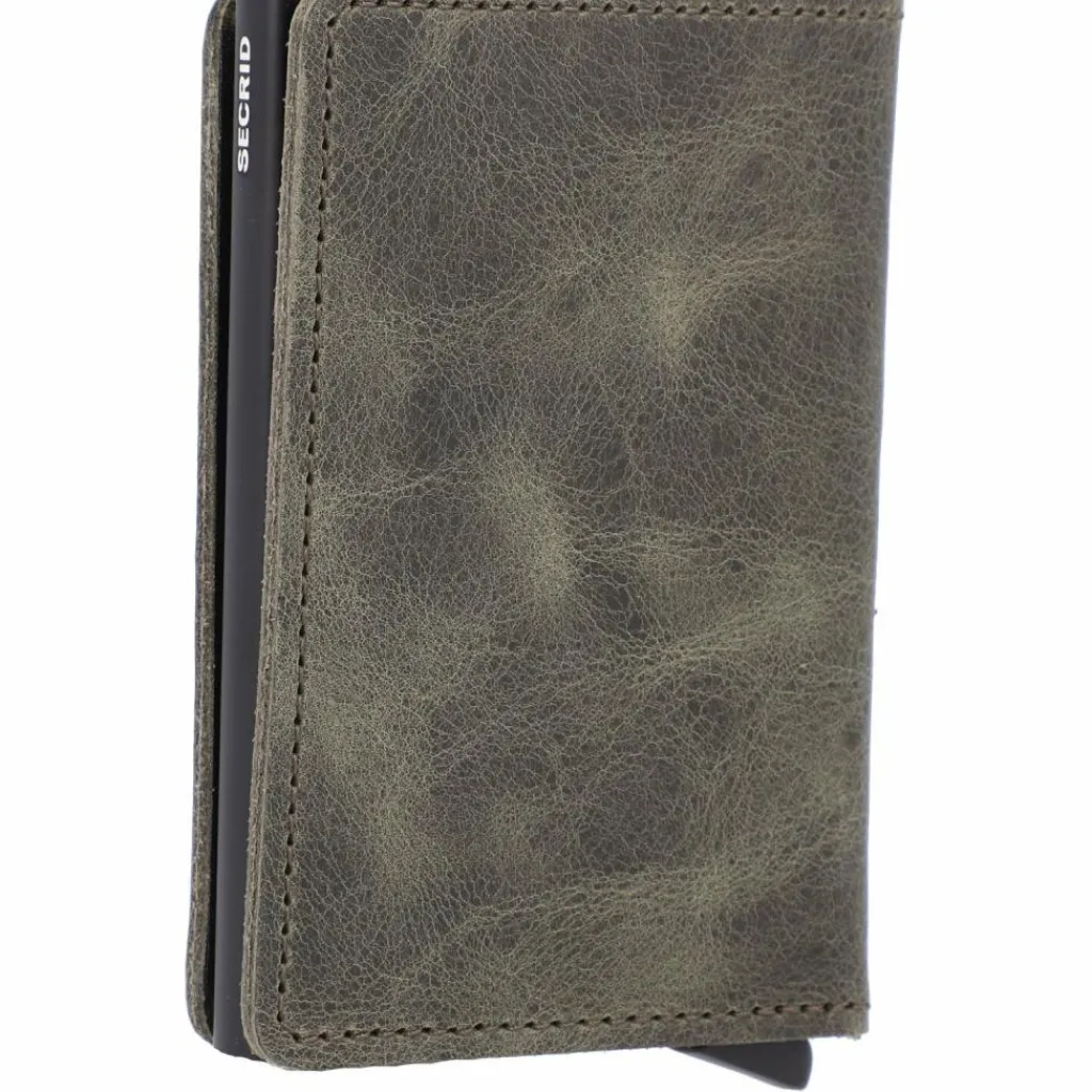 Clearance Secrid Slimwallet Kreditkartenetui RFID Schutz Leder 6.5 cm olive-black