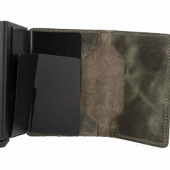 Clearance Secrid Slimwallet Kreditkartenetui RFID Schutz Leder 6.5 cm olive-black