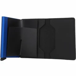 New Secrid Slimwallet Matte Kreditkartenetui Geldbörse RFID Leder 6,5 cm black & blue
