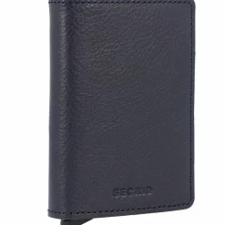 Secrid Slimwallet Vegetable Kreditkartenetui RFID Leder 7 cm navy-silver
