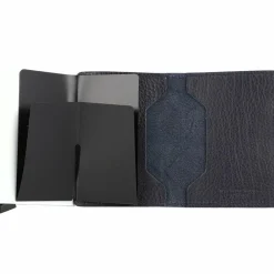 Secrid Slimwallet Vegetable Kreditkartenetui RFID Leder 7 cm navy-silver