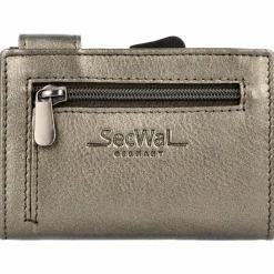 SecWal Kreditkartenetui Geldbörse RFID Leder 9,5 cm grau