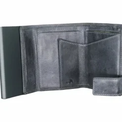 SecWal Visitenkartenetuis<1 Kreditkartenetui Geldbörse RFID Leder 9 cm grau