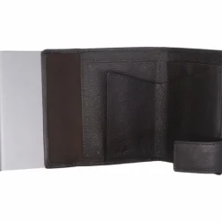 SecWal Visitenkartenetuis<1 Kreditkartenetui Geldbörse RFID Leder 9 cm dunkelbraun