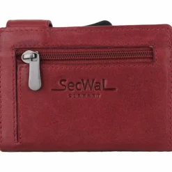 Best SecWal 1 Kreditkartenetui Geldbörse RFID Leder 9 cm rot