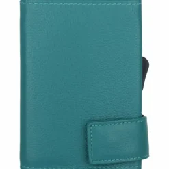 SecWal Visitenkartenetuis<1 Kreditkartenetui Geldbörse RFID Leder 9 cm türkis