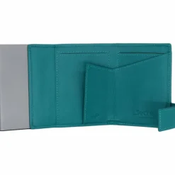 SecWal Visitenkartenetuis<1 Kreditkartenetui Geldbörse RFID Leder 9 cm türkis
