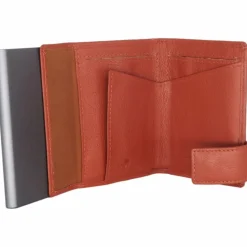Clearance SecWal 1 Kreditkartenetui Geldbörse RFID Leder 9 cm orange