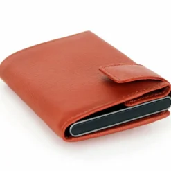 Clearance SecWal 1 Kreditkartenetui Geldbörse RFID Leder 9 cm orange
