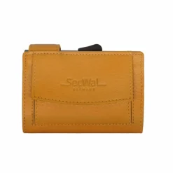 SecWal Visitenkartenetuis<2 Kreditkartenetui Geldbörse RFID Leder 9 cm gelb