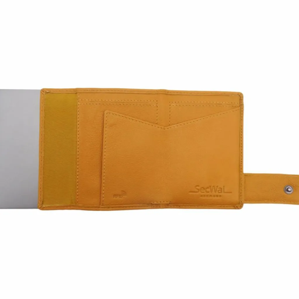 SecWal Visitenkartenetuis<2 Kreditkartenetui Geldbörse RFID Leder 9 cm gelb
