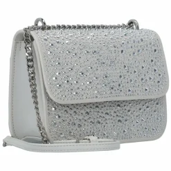Hot Seidenfelt Anga Square Schultertasche 17 cm silver-diamonds