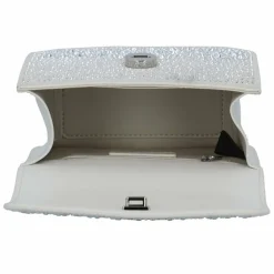 Hot Seidenfelt Anga Square Schultertasche 17 cm silver-diamonds