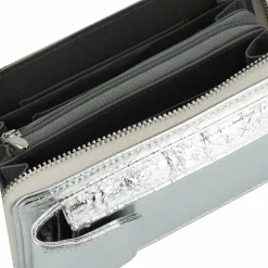 Seidenfelt Handytaschen<Calla Geldbörse 18 cm crinkle silver