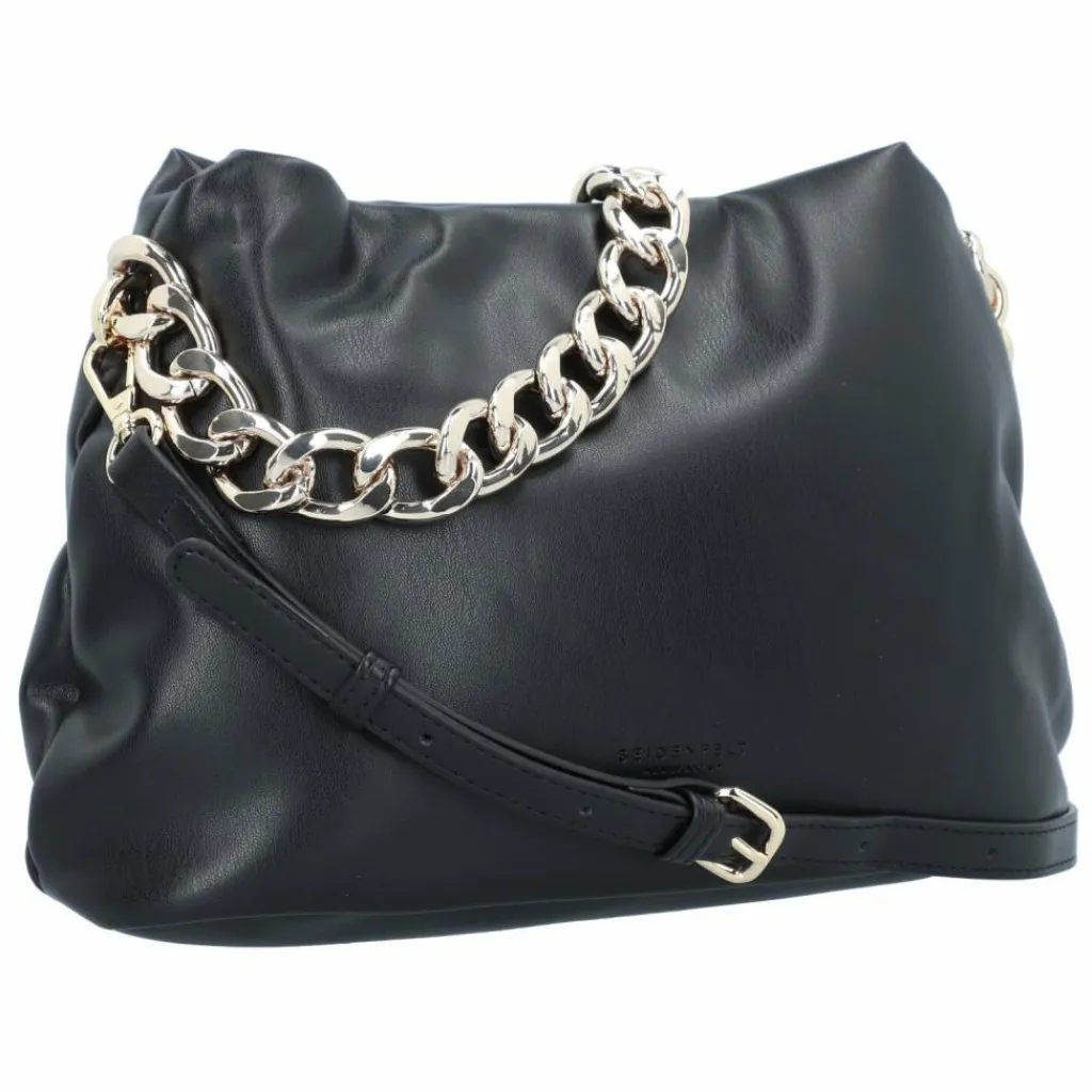 Hot Seidenfelt Eke Schultertasche 29 cm black-gold