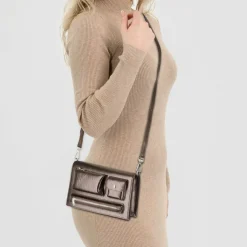 Online Seidenfelt Liinaja Schultertasche 23 cm blackish metallic