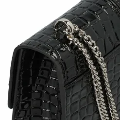 Seidenfelt Umhängetaschen<Roros Big Umhängetasche 25 cm croco print black