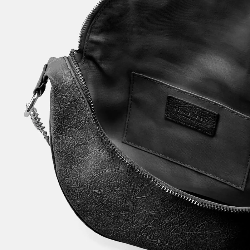 Seidenfelt Henkeltaschen|Schultertaschen<Skien Schultertasche 28 cm glossy black