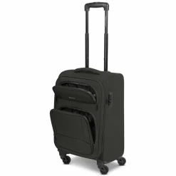 Smartbox Weichgepäck Kabinengepäck|4-Rollen Kabinentrolleys<Edition 04 4 Rollen Kabinentrolley 55 cm mit Dehnfalte black