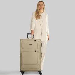 Online Smartbox Edition 04 4 Rollen Trolley 78 cm mit Dehnfalte beige