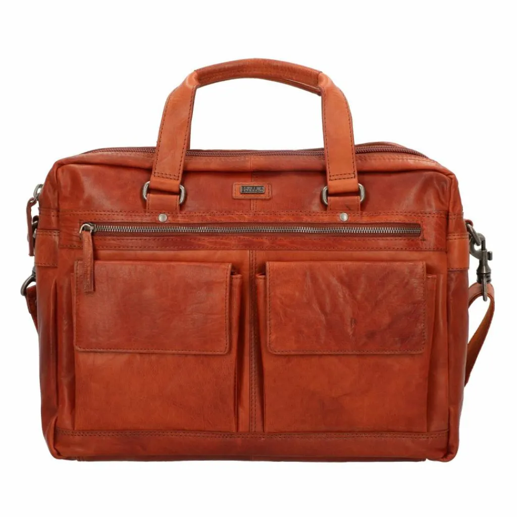 Best Spikes & Sparrow Aktentasche Leder 41 cm Laptopfach brandy