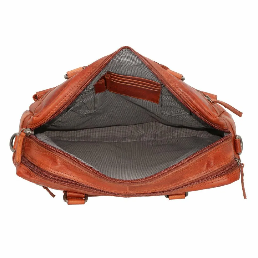 Best Spikes & Sparrow Aktentasche Leder 41 cm Laptopfach brandy