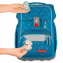 New Step by Step Basis Schulranzen-Set 4-teilig Set „Blue Hearts