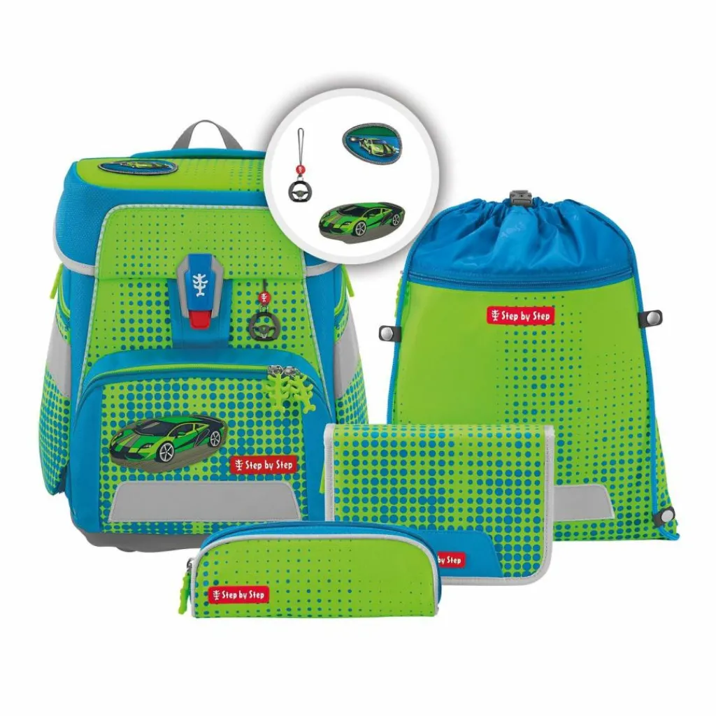 Discount Step by Step Space Neon Schulranzen-Set 5-teilig Race Car Chuck