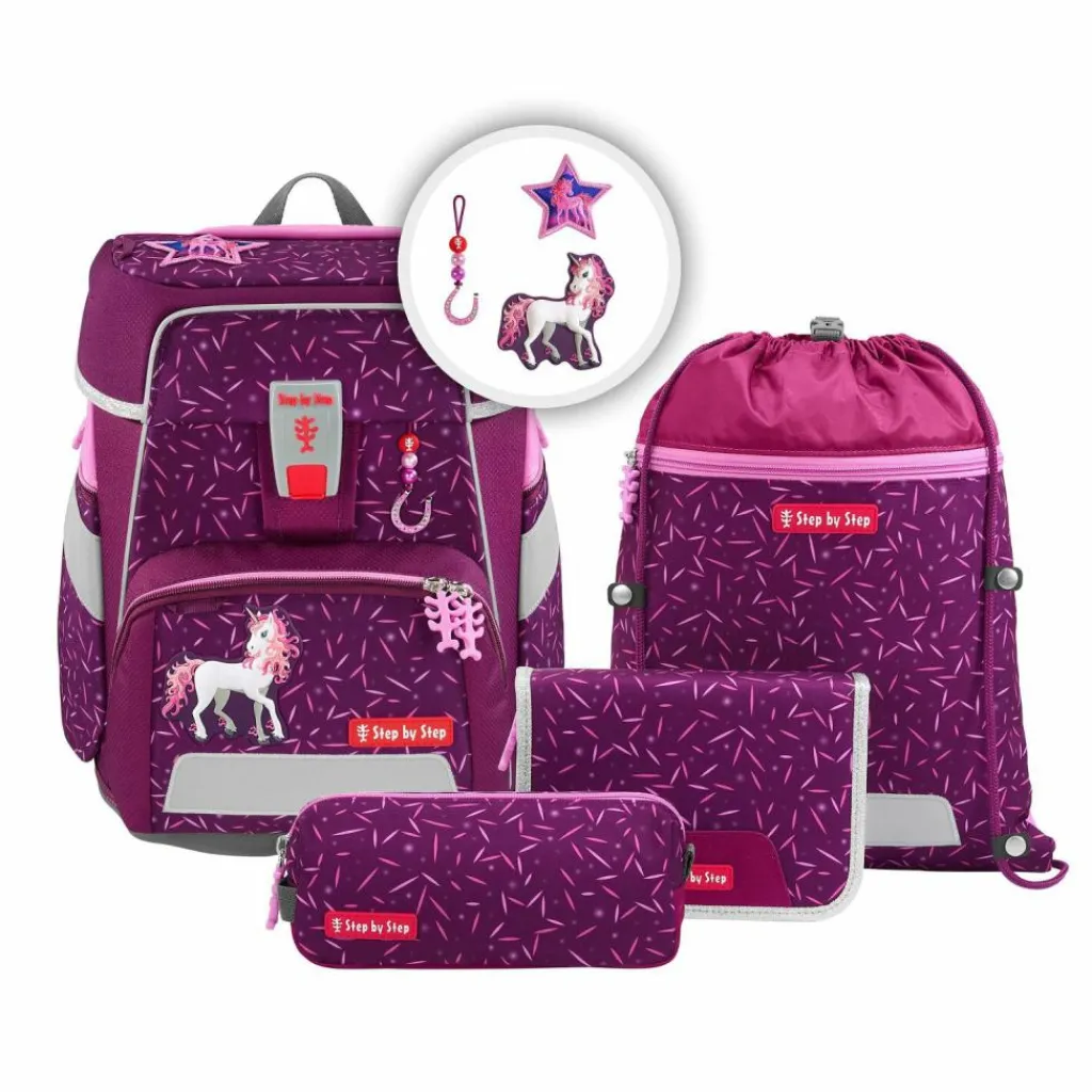 Clearance Step by Step Space Schulranzen-Set 5-teilig Pretty Unicorn Nuala